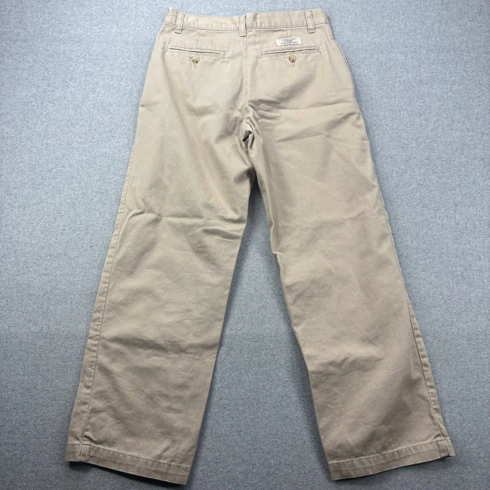 Polo Ralph Lauren Boys Chino Pants Size 10 Beige Vintage Wide Leg Preppy